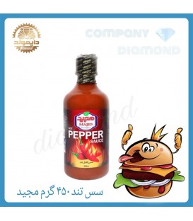 سس فلفل قرمز تند مجيد 450 گرم شيشه اي